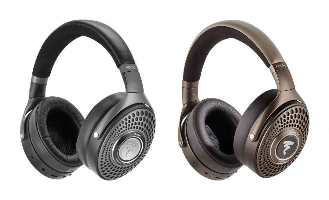Focal Bathys and Bathys MG wireless headphones side by side