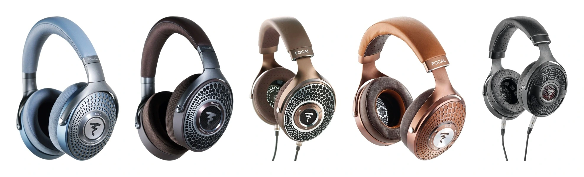 The Focal high-fidelity headphone lineup: Azurys, Hadenys, Clear MG, Stellia and Utopia